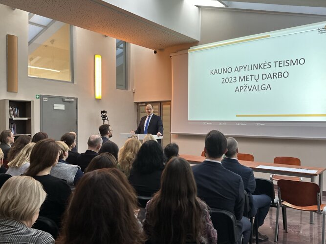 Kauno apylinkės teisme pristatyta 2023 metų darbo apžvalga