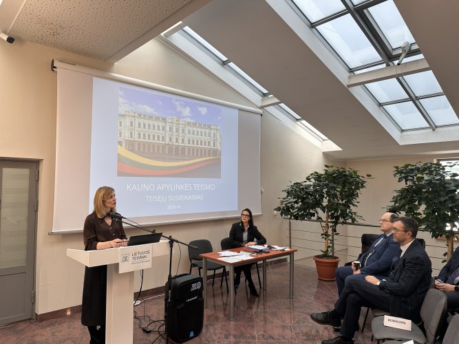 Kauno apylinkės teisme įvyko metinis teisėjų susirinkimas: pristatyti 2025 metų veiklos rezultatai