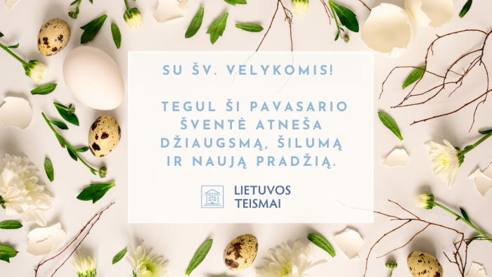 Sveikinimas Šv. Velykų proga