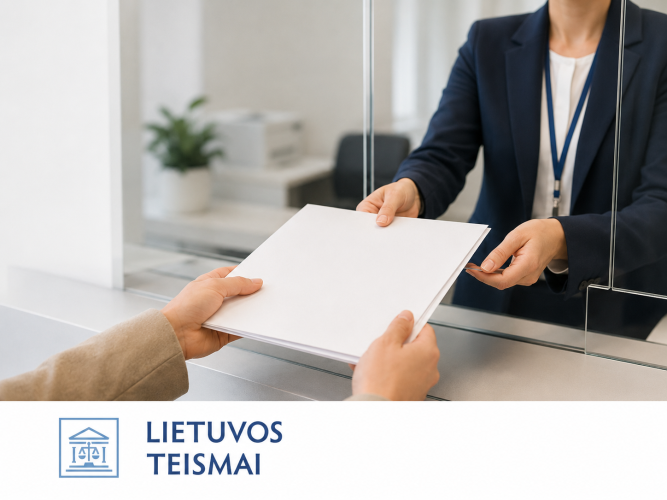 Dėl dokumentų teismui pateikimo 